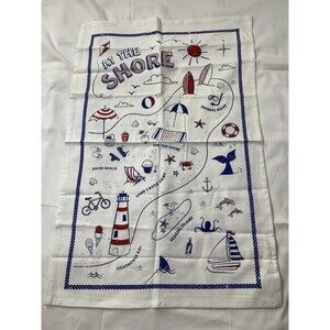 Sur La Table Kitchen Towel Beach Shore Nautical Theme